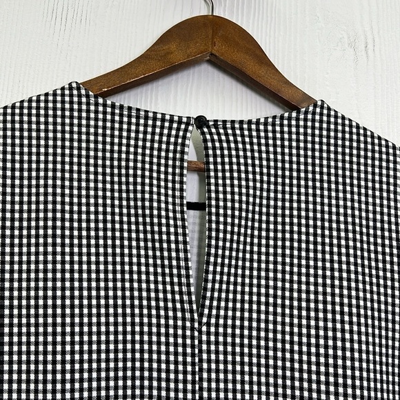 Kate Spade - NWT Jazzy Gingham Scalloped Ponte Short Sleeve Top Size XL - Picture 12 of 14